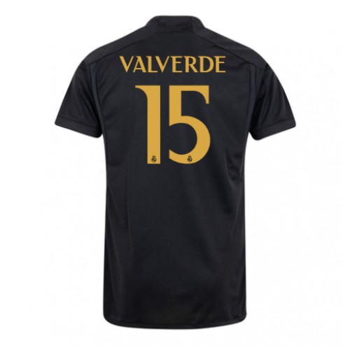 Pánský Fotbalový dres Real Madrid Federico Valverde #15 2023-24 Třetí Krátký Rukáv